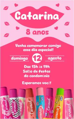 Convite Aniversário Carmed Fini para Editar Online