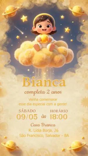 Convite de Aniversário Espaço Sonhador para Editar
