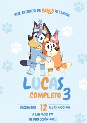Invitación de Cumpleaños de Bluey y Bingo para Editar Online