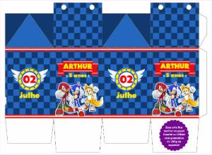 Molde Caixa Milk Sonic para Editar e Imprimir | Festa Aniversário