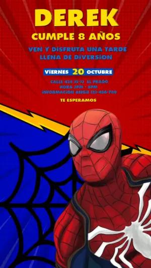 Video Invitación de Cumpleaños de Spider-Man para Editar