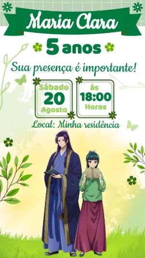 Convite de Aniversário Diários de uma Apotecária Editável