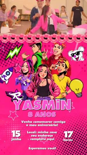 Convite Animado Aniversário Emilly Vick para Editar