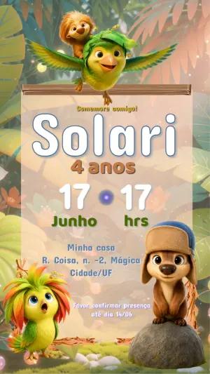 Convite de Aniversário Como Mágica para Editar Online