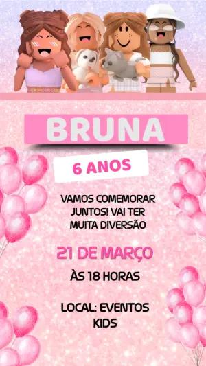 Convite Aniversário Roblox