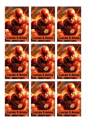 Tag Aniversário Flash para Editar Online e Imprimir
