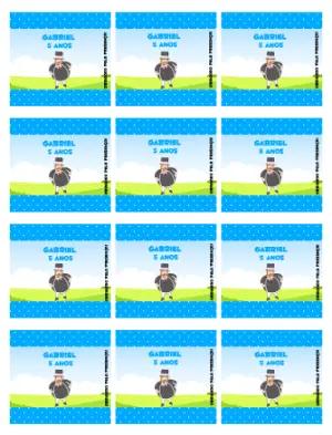 Adesivo para Bala Personalizada Mundo BIta