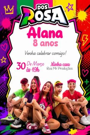 Convite de Aniversário EmillyVick dos Rosa para Editar