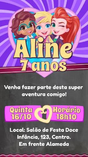 Convite Digital Aniversário Polly Pocket