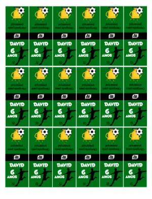 Rótulo Tic Tac Futebol Aniversário Infantil para Editar