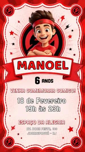Convite de Aniversário Enaldinho Digital para Editar