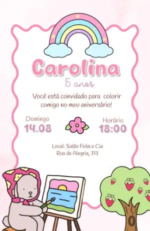 Convite Animado Aniversário Infantil Tema Bobbie Goods para Editar