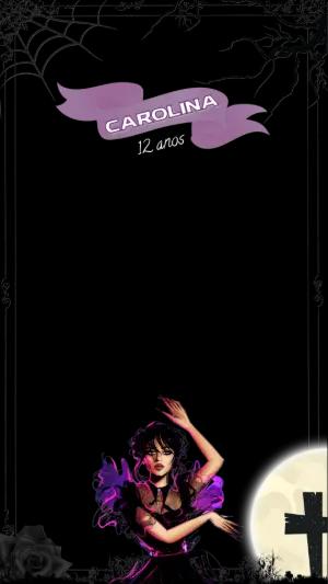 Moldura de Aniversário Wandinha para Stories Editável Online