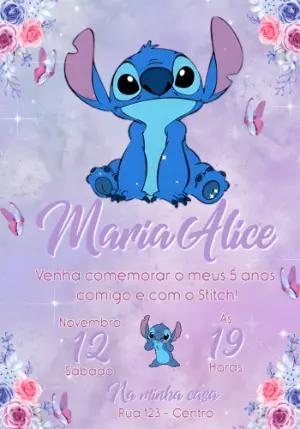 Convite Aniversário Stitch
