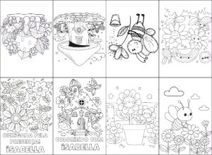 Mini Livro de Colorir Jardim Encantado para Editar Online