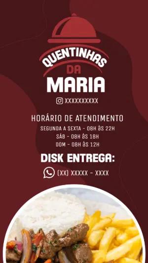 Flyer para Delivery de Marmitas Editável Online