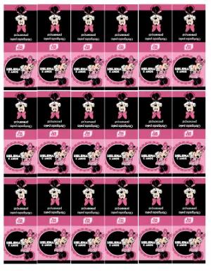 Rótulo Tic Tac Minnie Rosa Editável para Lembrancinha de Festa