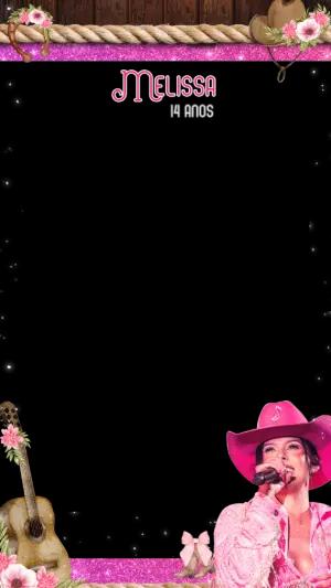 Moldura de Aniversário Sertanejo com Foto para Editar Online