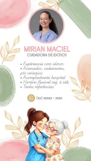 Cartão de Visita Cuidador de Idosos com Foto para Editar Online