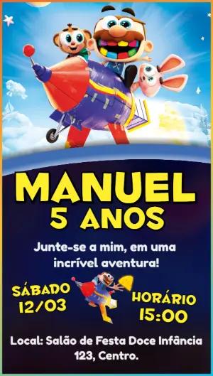 Convite de Aniversário José Comilão para Editar Online