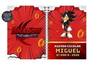 Capa de Agenda Escolar do Shadow Editável para Imprimir