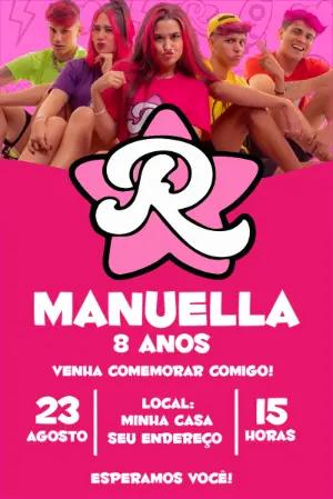 Convite de Aniversário Emilly Vick para Editar Online