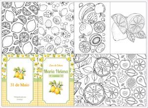 Livro de Colorir Limão Siciliano para Editar Online