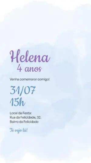 Convite Animado Aniversário Frozen para Editar Online