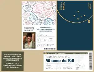 Convite de Aniversário Passaporte com Foto para Editar Online
