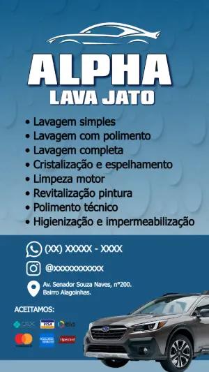 Cartão de Visita para Lava Jato Profissional para Editar