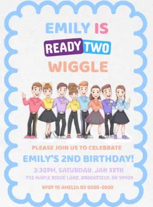 Wiggles Inspired 2nd Birthday Invitation - Editable Digital Template