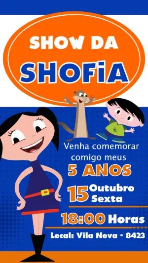 Convite Digital Show da Luna: Modelo Editável para Aniversário