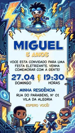 Convite de Aniversário Super Choque para Editar