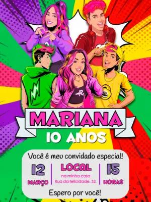 Convite de Aniversário Dos Rosa para Editar