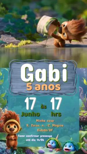 Convite Animado Como Mágica: Aniversário Infantil Editável