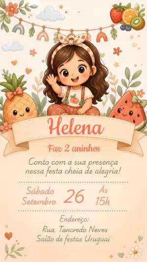 Convite de Aniversário Tema Quintadinha Editável