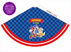 Chapéu de Aniversário Sonic Editável Online para Imprimir