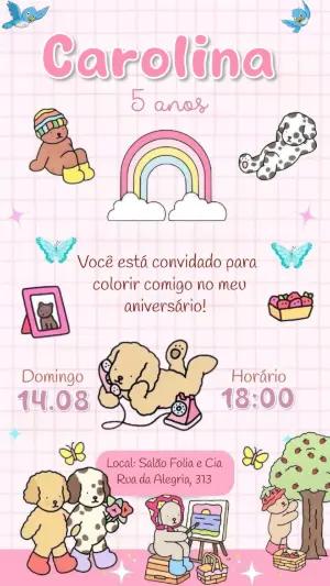 Convite de Aniversário Infantil Bobbie Goods