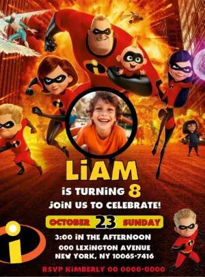 The Incredibles Birthday Invitation | Editable Digital Template