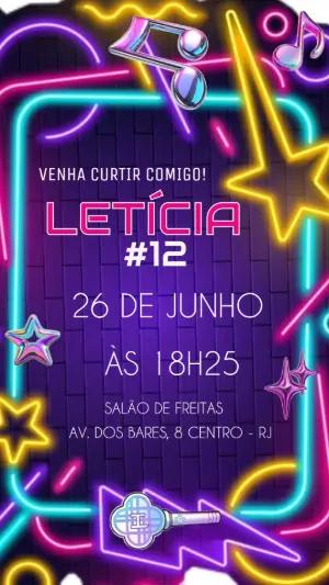Convite de Aniversário Huntrix Editável