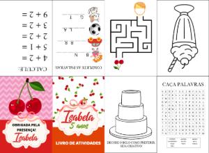 Livrinho de Atividades Aniversário Cerejinha para Editar
