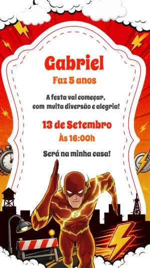 Convite de Aniversário Flash para Editar