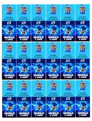Rótulo para Tic Tac do Sonic: Arte Digital Editável para Lembrancinha