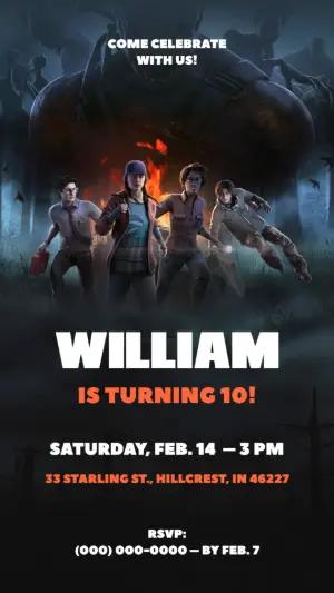 Dead By Daylight Birthday Invitation | Editable Template