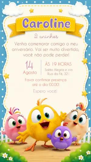 Convite de Aniversário Onde Está Chicky para Editar