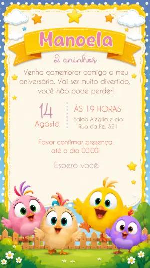 Convite de Aniversário Onde Está Chicky? Modelo Editável