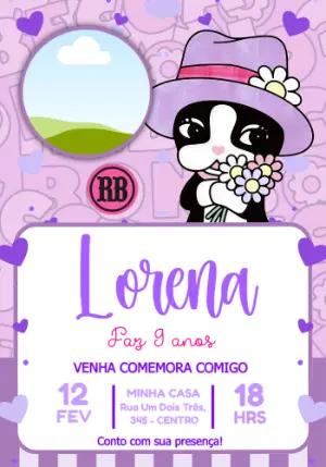 Convite de Aniversário Rebecca Bonbon para Editar