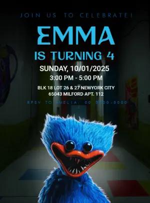 Poppy Playtime Birthday Invitation Editable Online