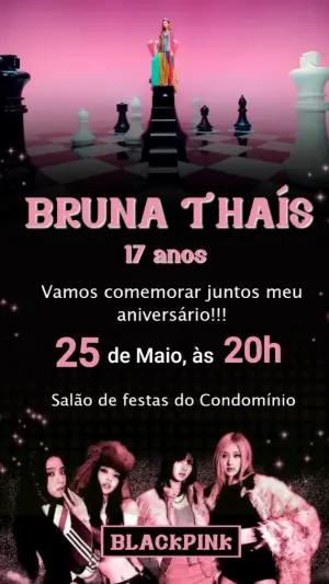 Convite Animado Aniversário Blackpink para Editar Online