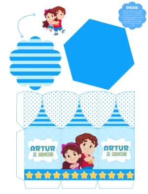 Centro de Mesa PersonalizadoMaria Clara e JP para Editar e Imprimir